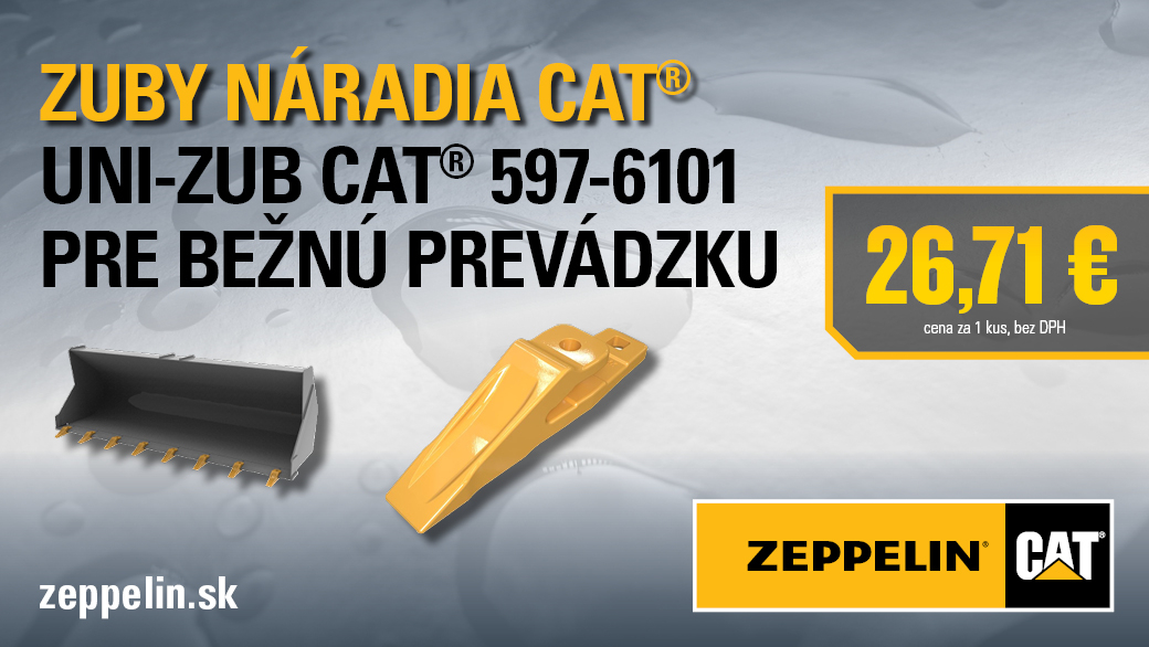 Zuby náradia CAT pre bežnú prevádzku. 