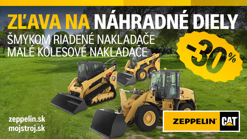 Zľava 30 % na náhradné diely Cat