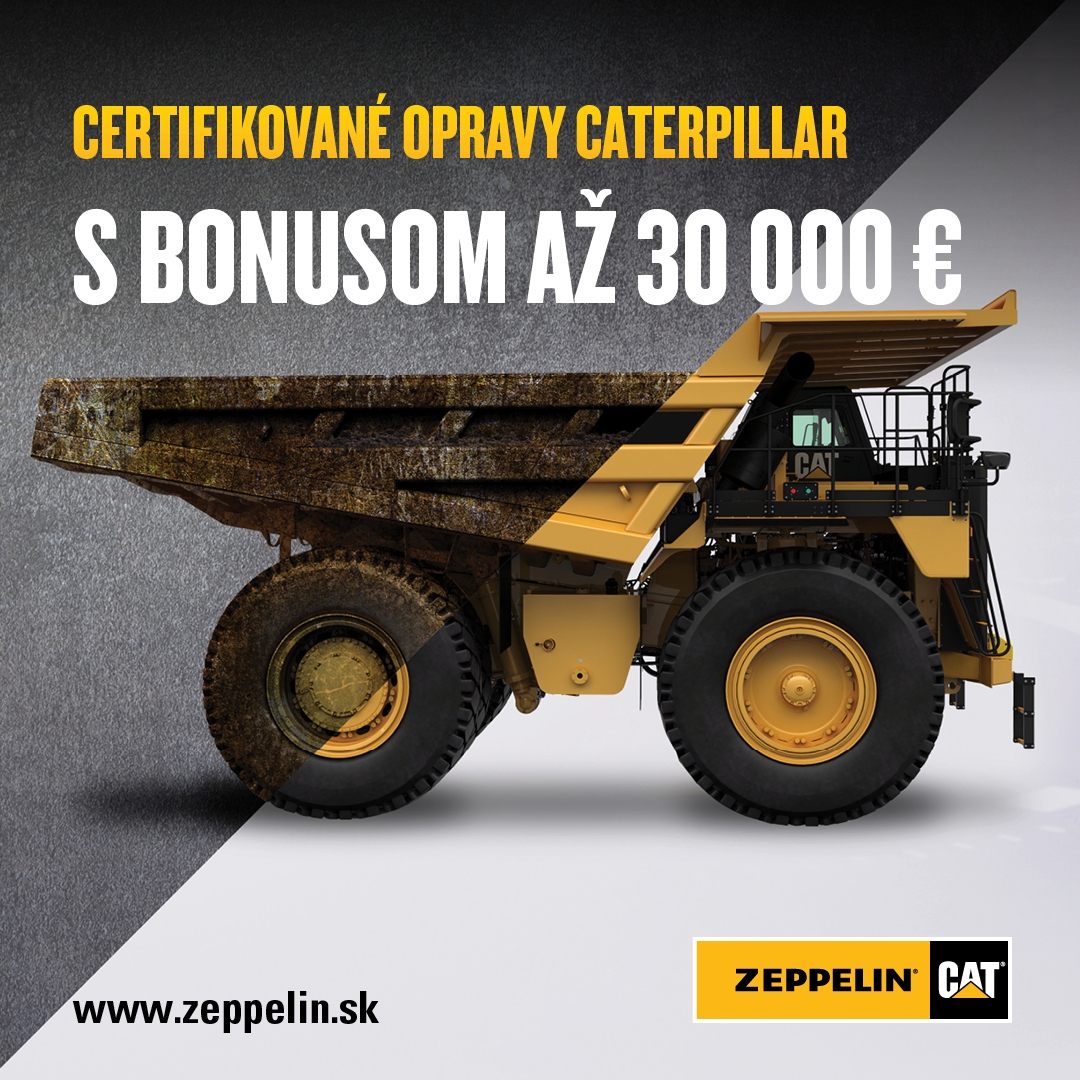 Certifikované opravy CATERPILLAR s bonusom až 30 000 €