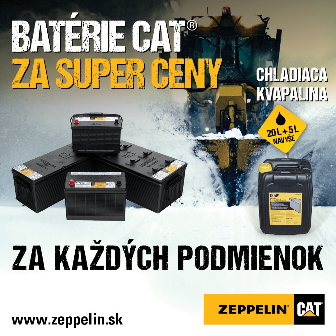 Batérie a chladiaca kvapalina CAT do každých podmienok.