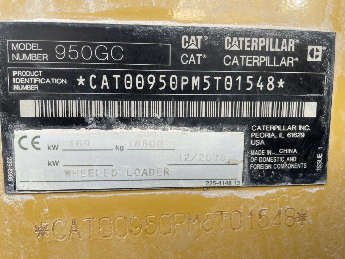 Čelný lopatový nakladač Cat 950 GC - použitý stroj M5T01548 6