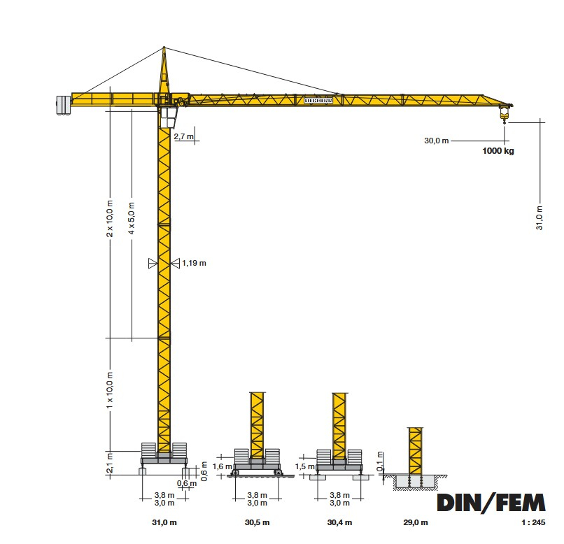 Liebherr 30LC - Stavebný vežový žeriav 2