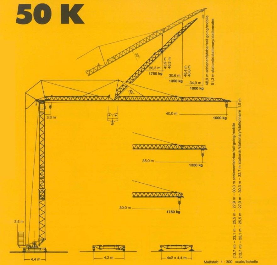 Liebherr 50K - Stavebný vežový žeriav 2