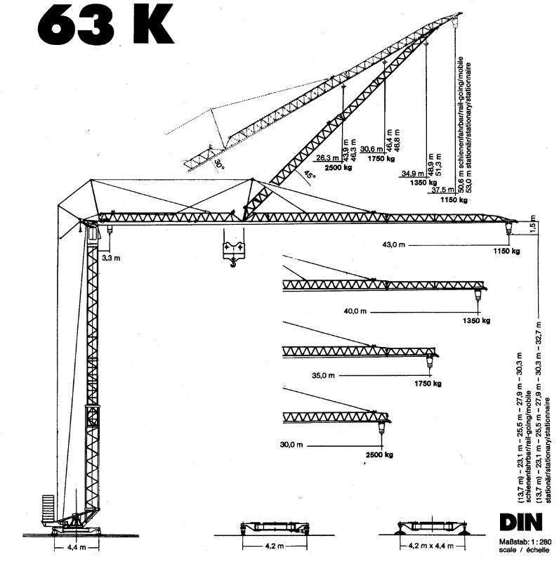Liebherr 63 K - Stavebný vežový žeriav