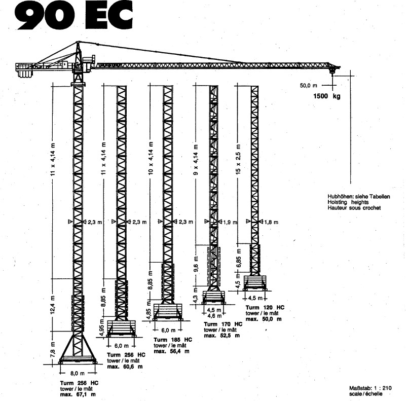 Liebherr 90 ECH - Stavebný vežový žeriav 1